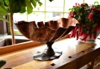 Copper and steel bowl